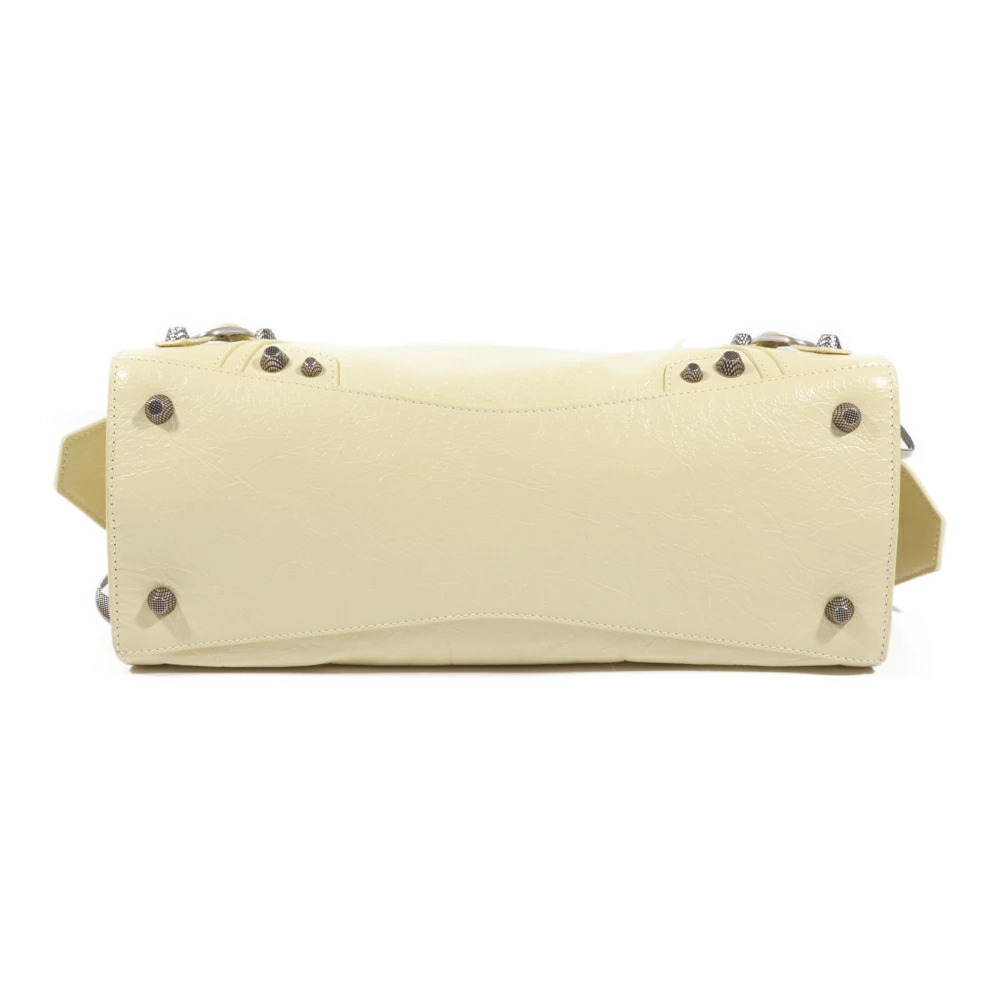 BALENCIAGA Neo Cagol City Handbag Shoulder Bag Leather Yellow - Picture 5 of 6